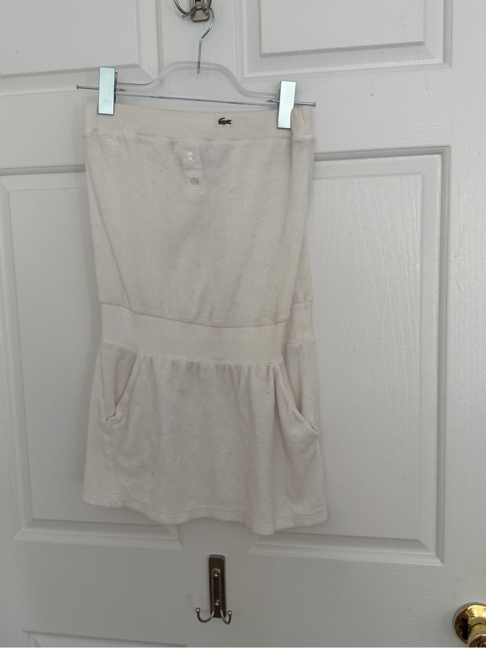 Vintage Lacoste Cream Terrycloth mini dress size 34, size xs